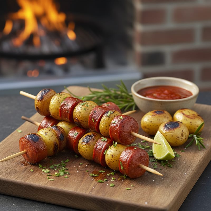 chorizo-potato-skewers